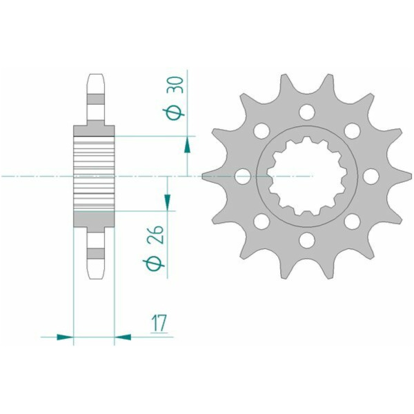 AFAM Steel Standard Front Sprocket 20615 - 525 for Honda CBR1000RR, CBR900RR, VTR1000F 20615-16