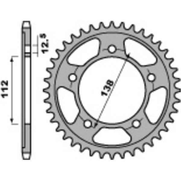 PBR Standard Stahlritzel hinten 408 - 530 für Honda CB1100, CB1100X-11, CB1300 408.40.C45