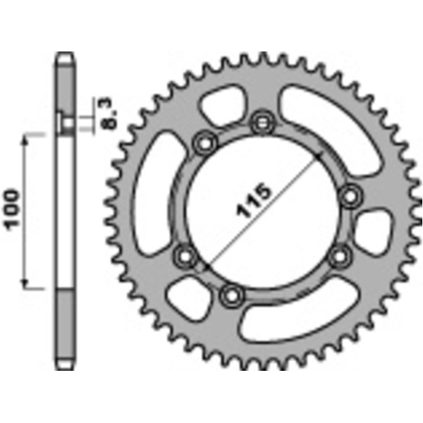 PBR Standard Stahlritzel hinten 4370 - 428