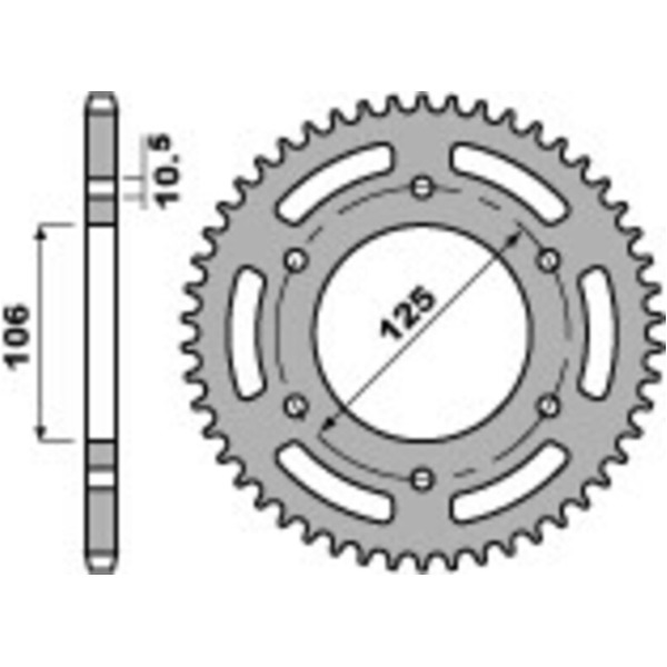 PBR Racing Ultraleichtes harteloxiertes Aluminiumritzel hinten 4530 - 520 für Triumph DAYTONA675 4530.47.LD