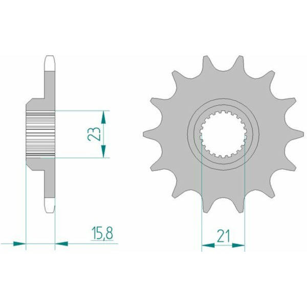 AFAM Standard Stahlritzel vorne 21504 - 520 für Yamaha FZS600FAZER, SZR660, TT600 MZ 660BAGHIRA, 660MASTIFF, 660SKORPION 21504-15 passend für Yamaha XTZ Tenere 660 3YF 1994, 48 PS, 35 kw
