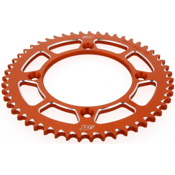 ART Aluminium Ultra-Light Self-Cleaning Rear Sprocket 895 - 520 ART-895A-51-ORANGE