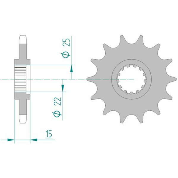 AFAM Standard Stahlritzel vorne 24506 - 525 für Triumph DAYTONA600, SPEEDFOUR600, TT600 Kawasaki NINJAZX-6R 24506-16