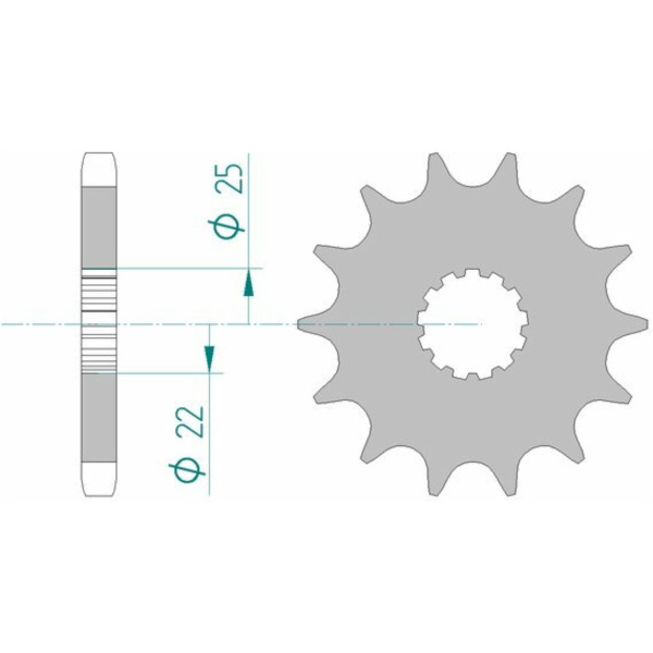 AFAM Steel Standard Front Sprocket 28400 - 530 for Suzuki, Yamaha, Kawasaki 28400-18 fitting for Suzuki GSX Katana 400 GS40XF 1981, 42 PS, 31 kw