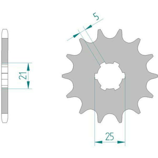 AFAM Standard Stahlritzel vorne 30300 - 520 für Yamaha DT400, IT250, RD350 Kawasaki KDX200, KDX220, KDX250 30300-12