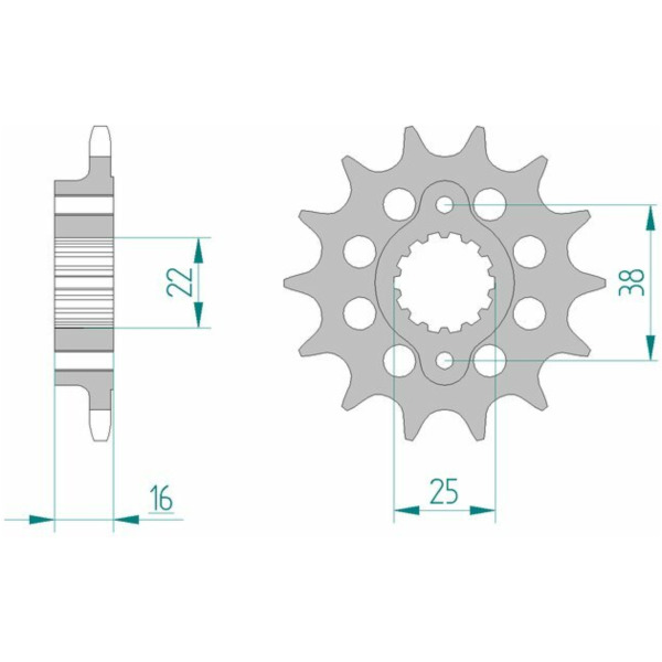 AFAM Steel Standard Front Sprocket 52611 - 520 for Ducati 748, 916, 996 52611-15