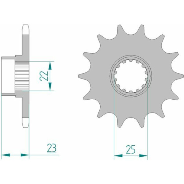 AFAM Standard Stahlritzel vorne 58500 - 520 für Gilera RC600, SATURNO500, XRT600