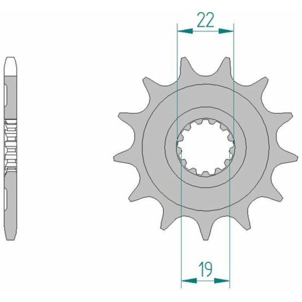AFAM Standard Stahlritzel vorne 64305 - 520 für Husqvarna TC2504T, TE2504T, TE310