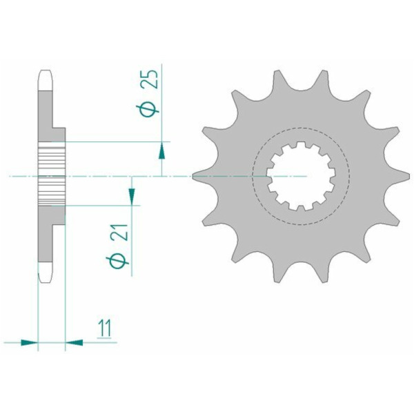 AFAM Steel Standard Front Sprocket 64500 - 520 for Husqvarna CR250, SM610, SMR450 Hyosung TE450RAPIER 64500-14