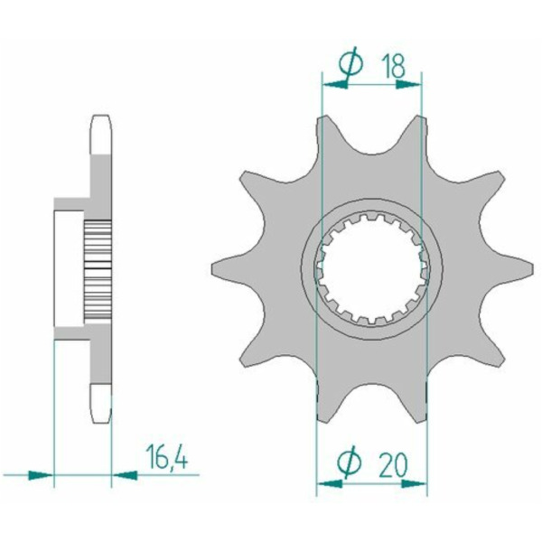 AFAM Steel Standard Front Sprocket 79304 - 520 for Montesa COTA4RT250