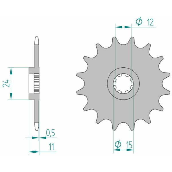AFAM Standard Stahlritzel vorne 94100 - 415 für Aprilia AF150