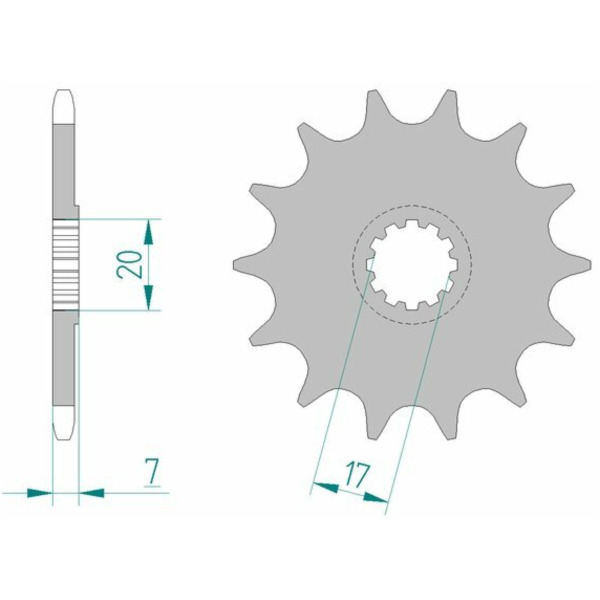 AFAM Standard Stahlritzel vorne 94109 - 420 für Rieju, Peugeot, Yamaha