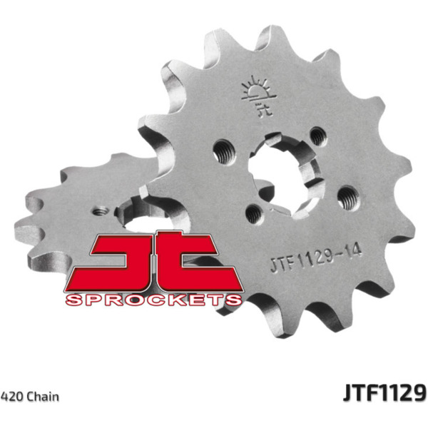 JT SPROCKETS Standard Stahlritzel vorne 1129 - 420 für Aprilia, Derbi, Gilera JTF1129.15 passend für Derbi Senda X-Treme 50 SR2A1A 2004, 3,2 PS, 2,3 kw