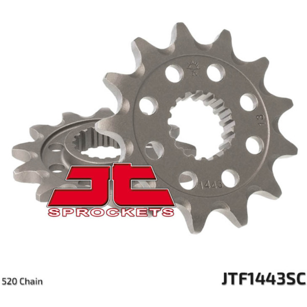 JT SPROCKETS Selbstreinigendes Stahlritzel vorne 1443 - 520 für Suzuki RM-Z450 JTF1443.14SC