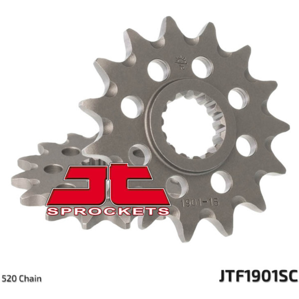 JT SPROCKETS Selbstreinigendes Stahlritzel vorne 1901 - 520 für KTM, Beta, Husqvarna JTF1901.15SC