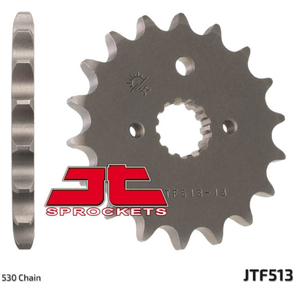 JT SPROCKETS Standard Stahlritzel vorne 513 - 530 für Suzuki, Kawasaki, Yamaha JTF513.15 passend für Kawasaki GPZ  500 EX500D 1998, 60/50/34/27 PS, 44/37/25/20 kw