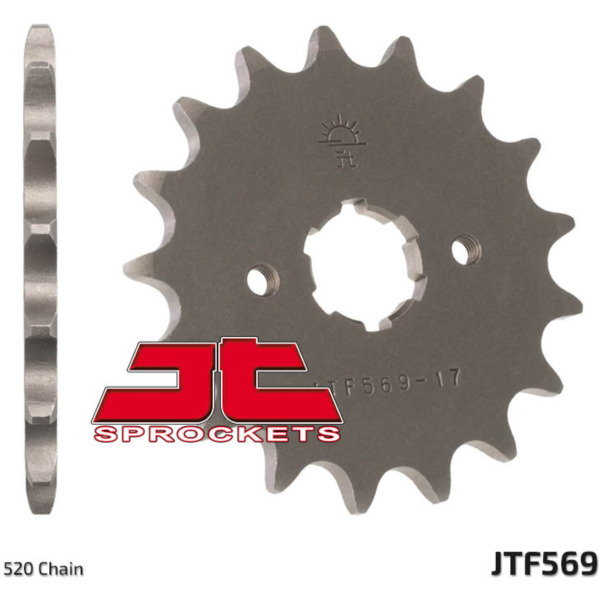 JT SPROCKETS Steel Standard Front Sprocket 569 - 520 for Yamaha DT400, IT250, RD250 Kawasaki KDX200, KDX220, KDX250 JTF569.12