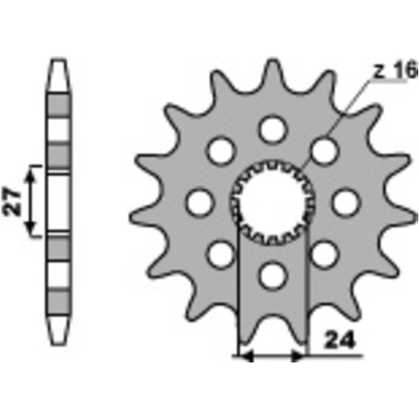 PBR Standard Stahlritzel vorne 2190 - 530 für Suzuki GSX1300B-KING, GSX1300HAYABUSA, GSX-R1000 2190.18.18NC