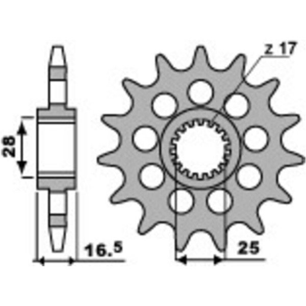 PBR Standard Stahlritzel vorne 2309 - 525 für Suzuki GSX-R1000
