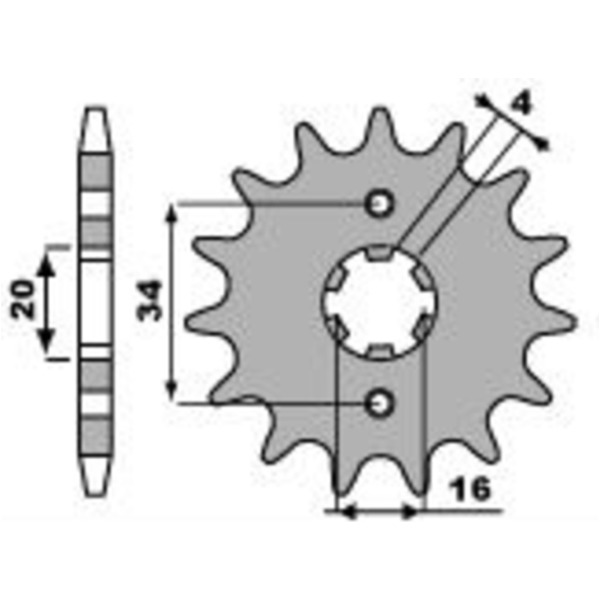 PBR Standard Stahlritzel vorne 263 - 428 für Yamaha, Rieju, Beta