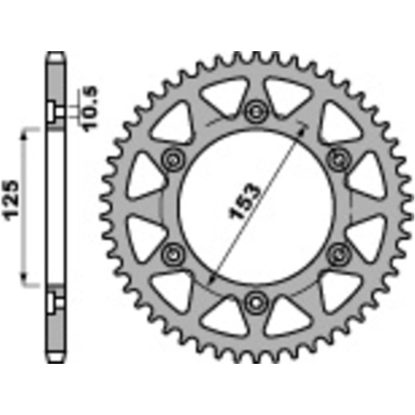 PBR Standard Stahlriztel vorne 288 - 530 für Honda CB550, CB750 288.16.18NC