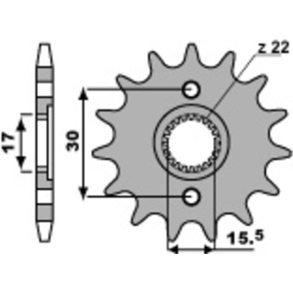 PBR Steel Standard Front Sprocket 332M - 428