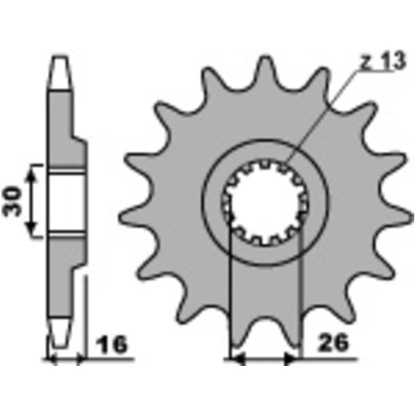 PBR Standard Stahlriztel vorne 344 - 525 344.17.18NC