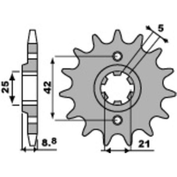 PBR Steel Standard Front Sprocket 507 - 520 for Kawasaki KX250, KX500 Husqvarna WR360 507.14.18NC