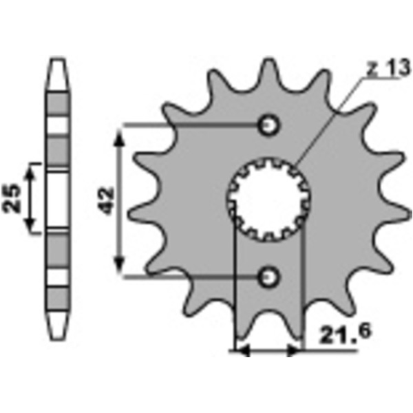 PBR Steel Standard Front Sprocket 513 - 530 for Suzuki, Kawasaki, Yamaha 513.13.18NC fitting for Suzuki GSX Katana 400 GS40XF 1981, 42 PS, 31 kw