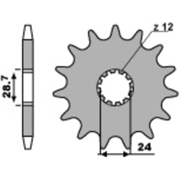 PBR Standard Stahlritzel vorne 526 - 530 für Kawasaki GPZ750, GPZ900, NINJAZX-12R 526.17.18NC