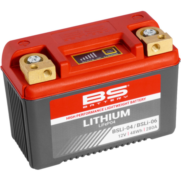 BS BATTERY Battery Lithium-Ion - BSLI-04/06 for Honda, Yamaha, Ducati fitting for Yamaha YZF R6 600 RJ27 2017, 