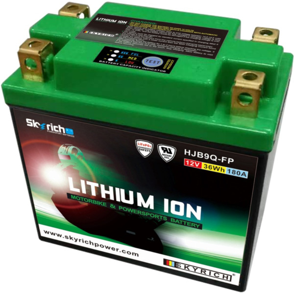 SKYRICH Lithium-Ionen-Batterie - LIB9 für Gilera, Aprilia, Piaggio passend für Peugeot Jet Force C-Tech 50 VGA A1AAAA 2005, 4,9 PS, 3,6 kw