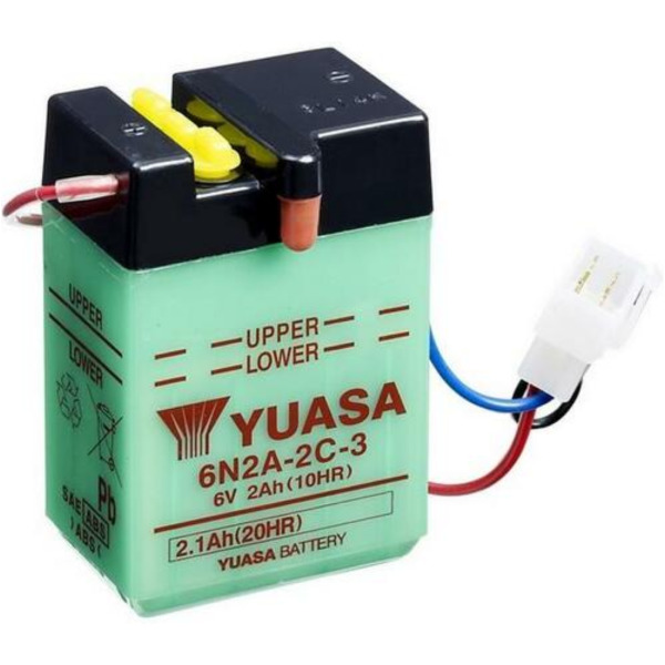 YUASA Konventionelle Batterie ohne Säurepack - 6N2A-2C-3 für Honda ST70DAX