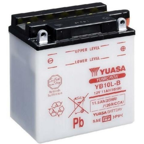 YUASA Konventionelle Batterie ohne Säurepack - YB10L-B für Gilera, Cagiva, Piaggio