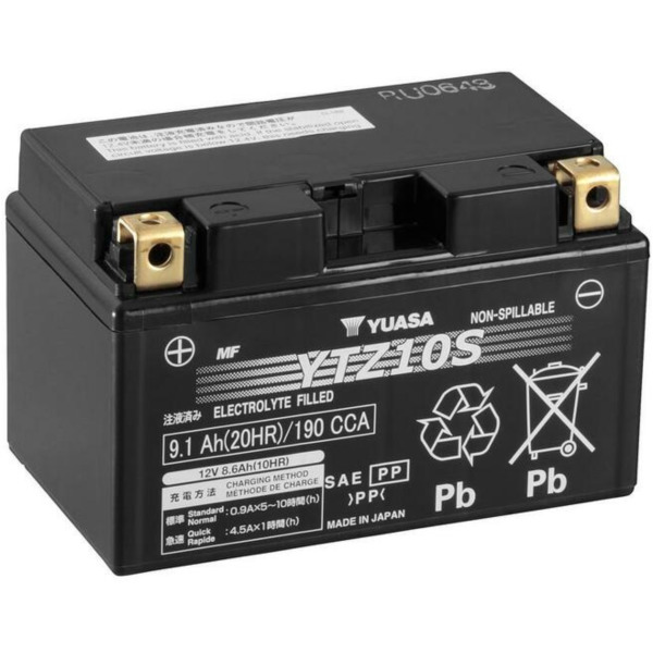 YUASA wartungsfreie Batterie werksseitig aktiviert - YTZ10S für MV Agusta, Honda, KTM