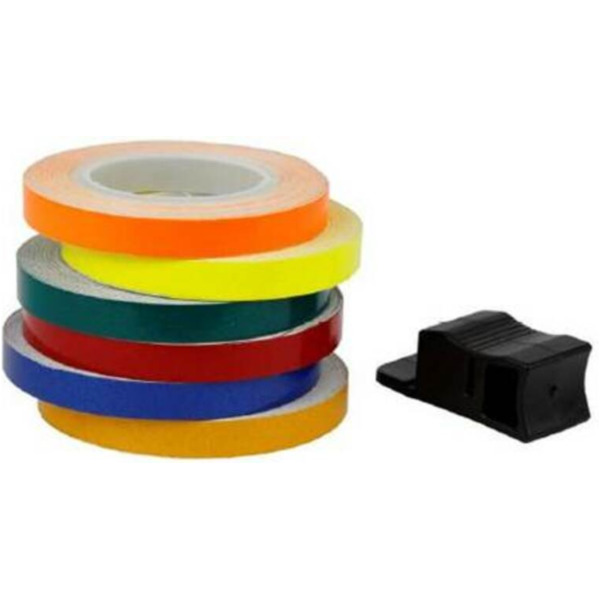 V PARTS 6m x 7mm Wheel Rim Tape Neon Yellow