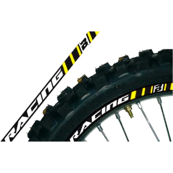 BLACKBIRD Wheel Graphic Stickers Yellow Universal