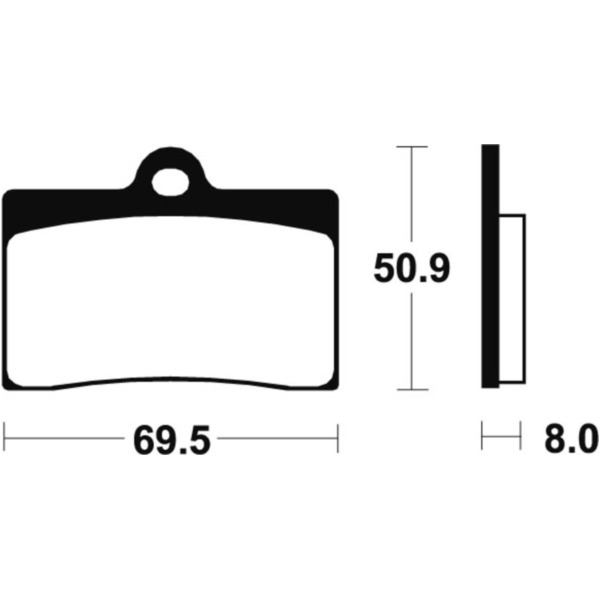 TECNIUM Sintered Metal Brake Pads - MTR66 for Husqvarna, TM Racing, for: Gas Gas fitting for KTM SMC Supermoto 660  2003, 65/32 PS, 48/24 kw