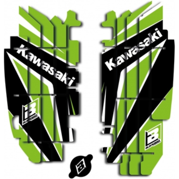 BLACKBIRD Dream Graphic 4 Radiator Louvers Graphic Kit for: Kawasaki KXF A402N