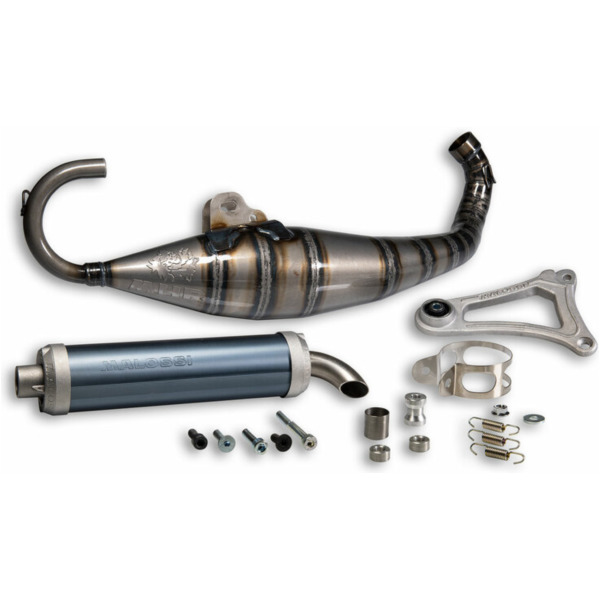 MALOSSI Scooter Racing MHR Team Kommplettanlage Stahl/Aluminium Nitro Blau Schalldämpfer für Aprilia, MBK, Yamaha passend für Aprilia SR Ditech Racing 50 RLD10 2005, 4,5 PS, 3,3 kw