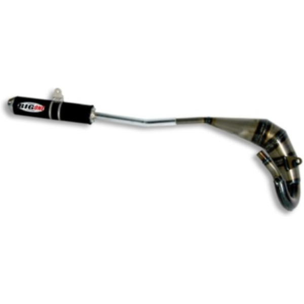 BIG ONE Factory Exhaust Line Steel Pipe/Black Aluminium Silencer