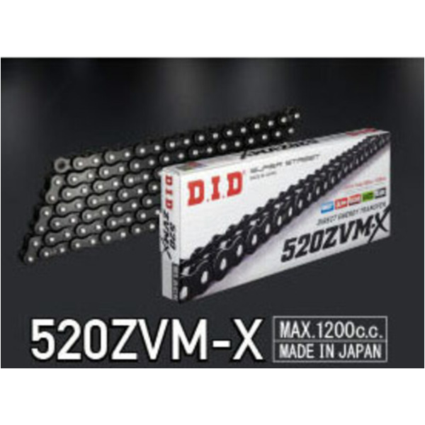 D.I.D 520ZVM-X X-Ring Drive Chain 520 für Honda, KTM, Ducati 4525516469227 passend für Kawasaki GPZ  500 EX500D 1998, 60/50/34/27 PS, 44/37/25/20 kw