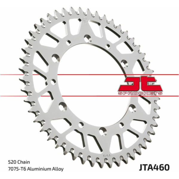 JT SPROCKETS Aluminium Ultraleichtes selbstreinigendes Kettenrad 460-520 für Kawasaki KDX200, KDX220, KDX250 Suzuki RM-Z250 JTA460.48BLK