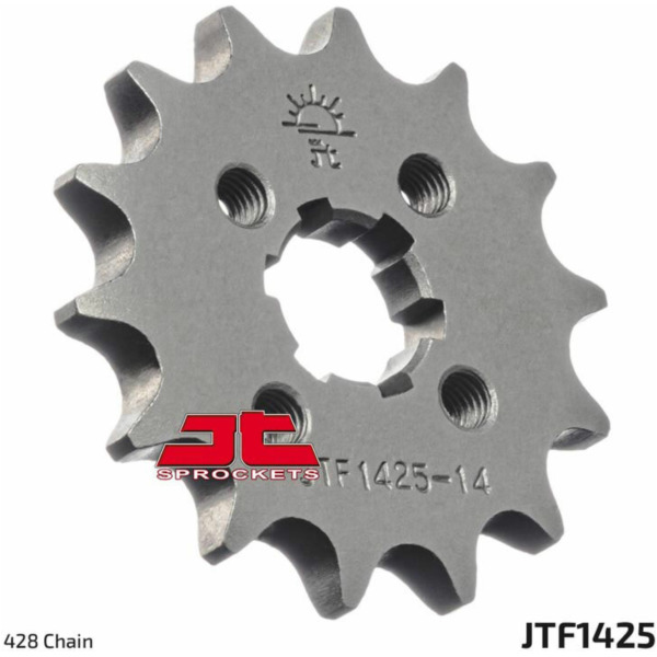 JT SPROCKETS Ritzel 15 Zähne Stahl Standard 428 Teilung Typ 1425 für Suzuki GP100, GP125, GSX-R125 Yamaha TZR250 passend für Yamaha TZR  250 2MA 1987, 50 PS, 37 kw