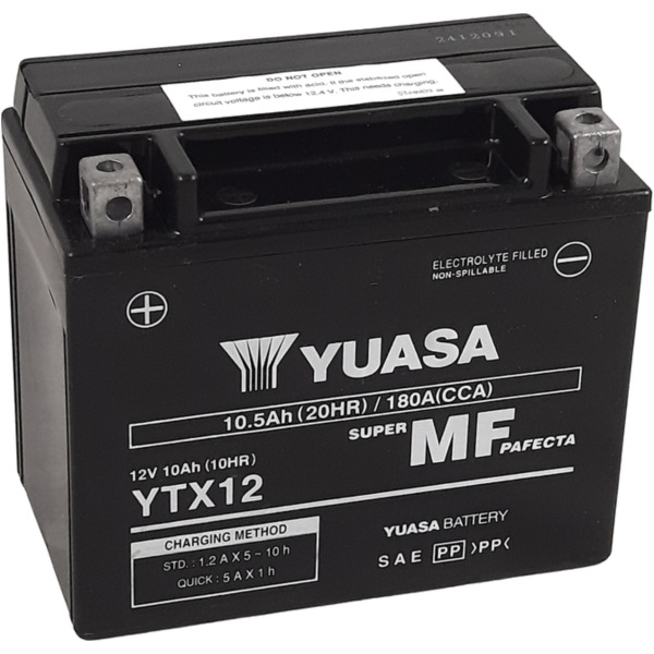 YUASA W/C Battery Maintenance Free Factory Activated - YT12B FA für Ducati, Yamaha, für: MV Agusta passend für Ducati Monster  800 M414AA/M421AA/M422AA 2007, 77 PS, 57 kw