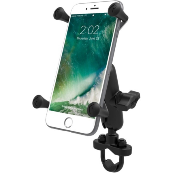 RAM MOUNTS X-Grip® Medium Arm Phone Holder with Handlebar U-Bolt Base - Large Phones für Honda, Yamaha, Suzuki