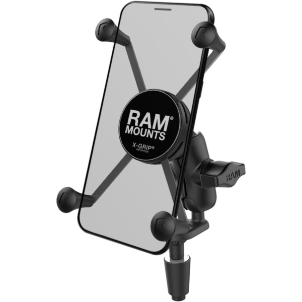 RAM MOUNTS X-Grip® Short Arm Phone Holder with Fork Stem Base - Large Phones für Honda, Yamaha, Suzuki passend für BMW C1  125 C1 2000, 15 PS, 11 kw
