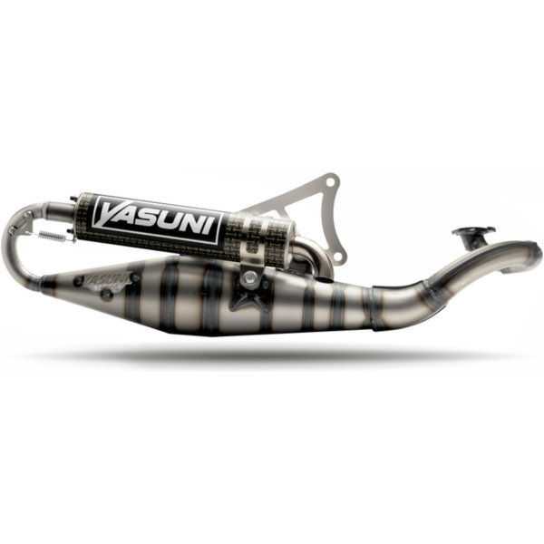 YASUNI Carrera 10 Full Exhaust System Carbon/Kevlar - Minarelli Horizontal für Yamaha, Aprilia, MBK