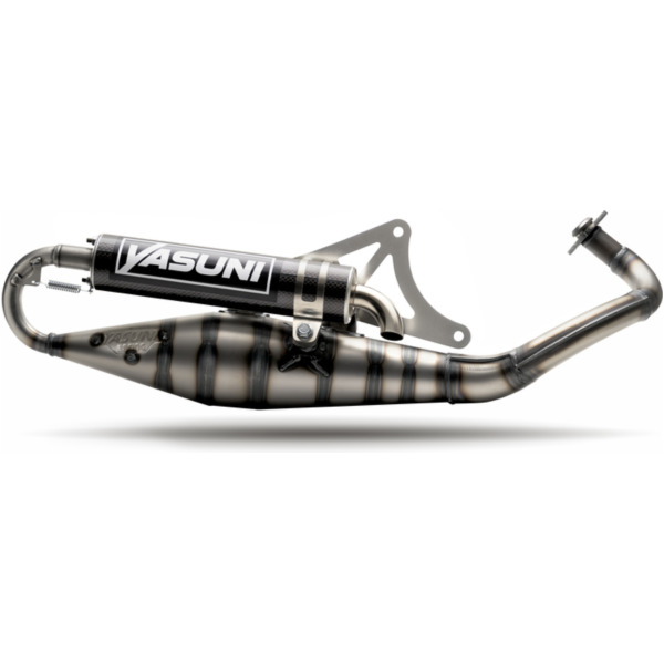YASUNI Carrera 10 Full Exhaust System Carbon - for: Piaggio for NRG50, NTT50, TYPHOON50 Gilera RUNNER50, STALKER50