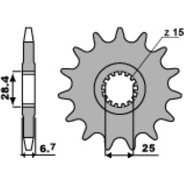 PBR Standard Stahlriztel vorne 2168 - 520 2168.15.18NC